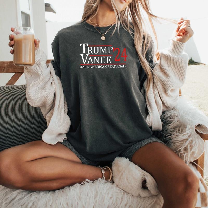 Comfort Colors Trump Vance 24 Shirt, Trump 2024 Tee, Vance 2024 Shirt, Make America Great, MAGA T-Shirt, Republican Tee,...