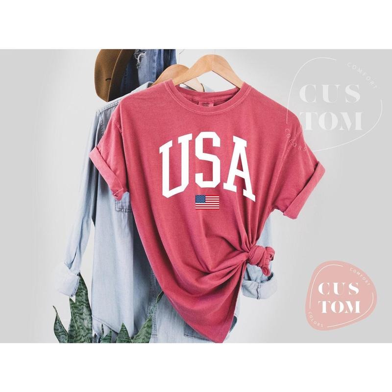 Comfort Colors USA Flag Shirt, 4th of July Shirt, Big USA Tshirt, USA Comfort Colors Shirt,  Usa Flag Tee, Usa Comfort...