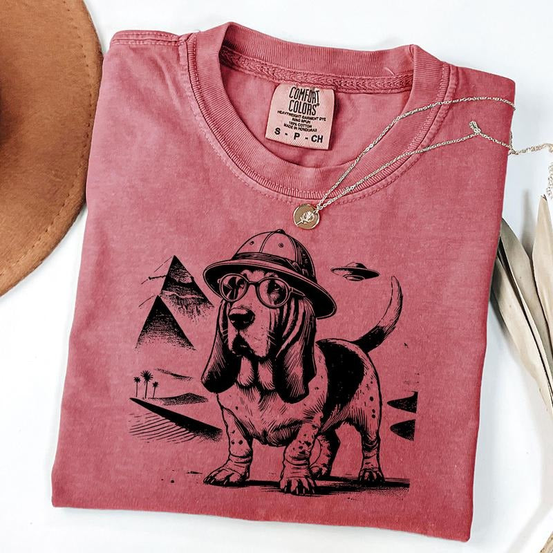 Comfort Colors Vintage Basset Hound Shirt, Retro Dog Shirt, Dog Mom T-Shirt, Basset Mom Tee, Basset Dad Tshirt Hoodie,...