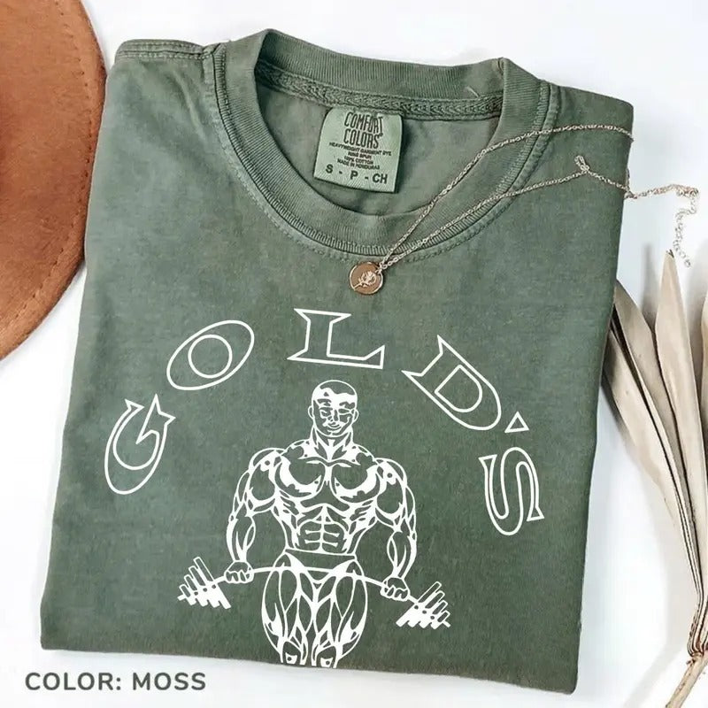 Comfort Colors Vintage Golds Gym 1990s Retro Shirt, Top Menswear Shortsleeve Hoodie, Sweatshirt | HypeDripTees.com