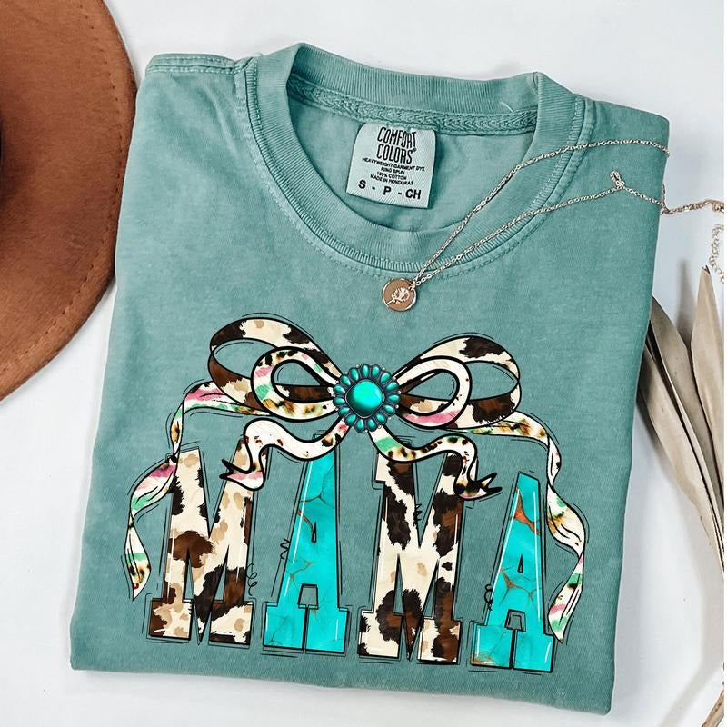 Comfort Colors Western Mama T-shirt, Coquette Mom Shirt, Howdy Mama Coquette T-Shirt, Mother's Day Gift, Unisex T-Shirt...