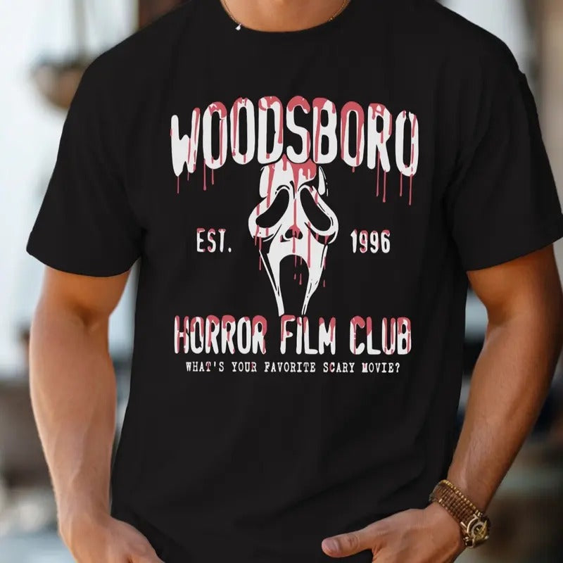 Comfort Colors Woodsboro Horror Film Club Short Sleeve Graphic T-Shirt