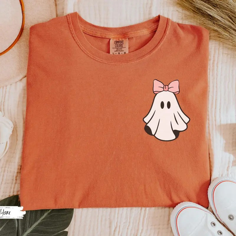 Comfort Colors Сute Ghost Shirt, Сute Little Ghost T-shirt, Boo Ghost Shirt, Ghost Shirt, Halloween Lovers Shirt Hoodie,...