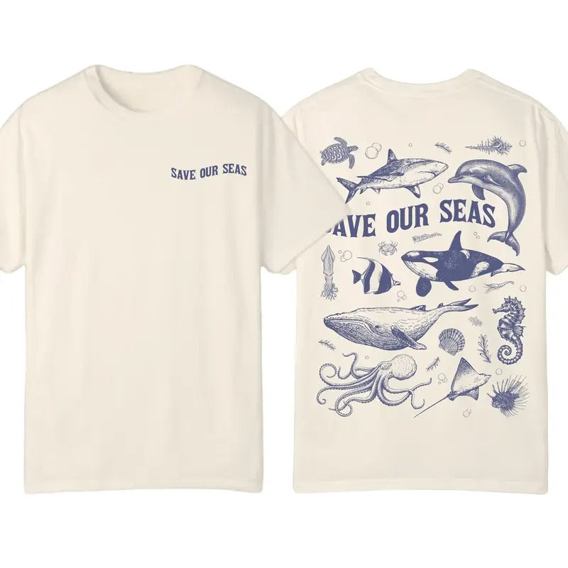 Comfort Colors, Save Our Seas Vintage Graphic T-Shirt Sweatshirt Hoodie | HypeDripTees.com