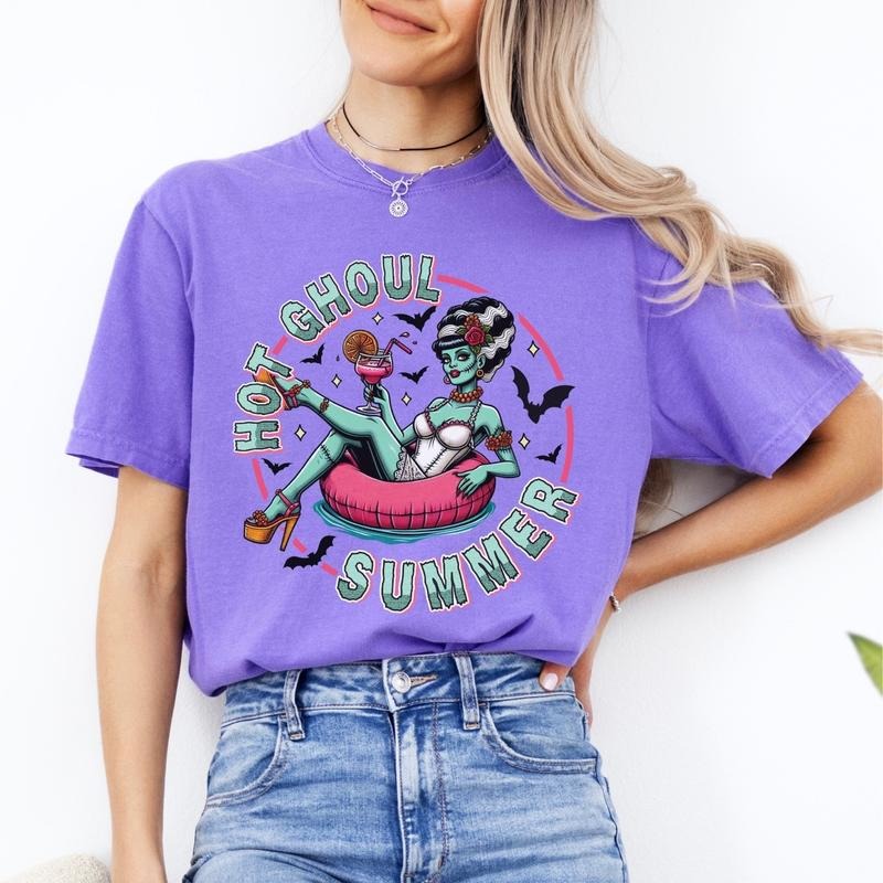 Comfort colors Hot Ghoul Summer casual cotton graphic tshirt Hoodie, Sweatshirt | HypeDripTees.com