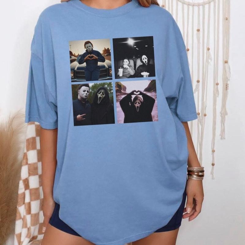 Comfort colors Michael X Ghostface unisex graphic casual cotton graphic tshirt - unisex Hoodie, Sweatshirt | HypeDripTees.com