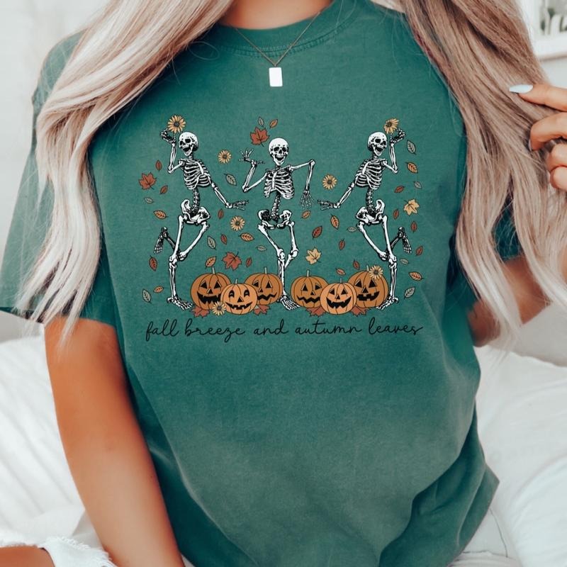 Comfort colors fall breeze and autumn leaves short sleeve casual cotton graphic t-shirt Hoodie, Sweatshirt | HypeDripTees.com