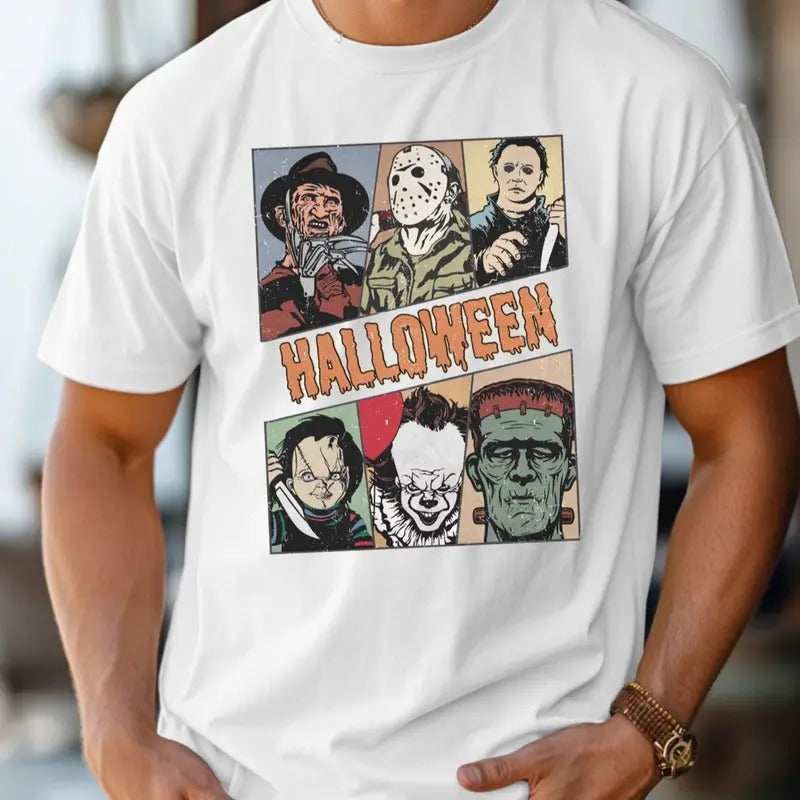 Comfort colors vintage Halloween short sleeve casual cotton graphic tshirt Hoodie, Sweatshirt | HypeDripTees.com