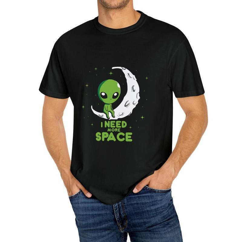 Comfy Men's Alien Pattern Cotton T-shirt
