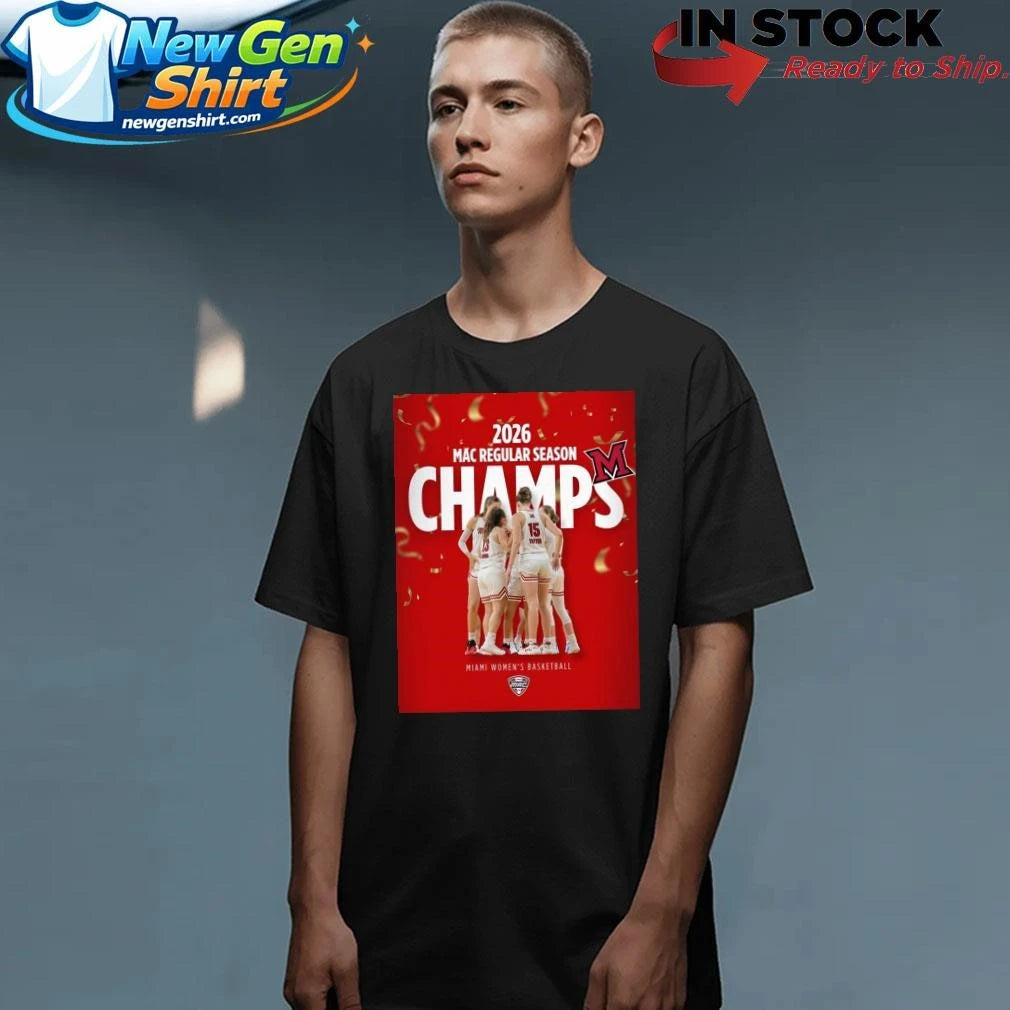Congrats Miami RedHawks Women’s Basketball 2026 MAC Regular Season Champions Shirt