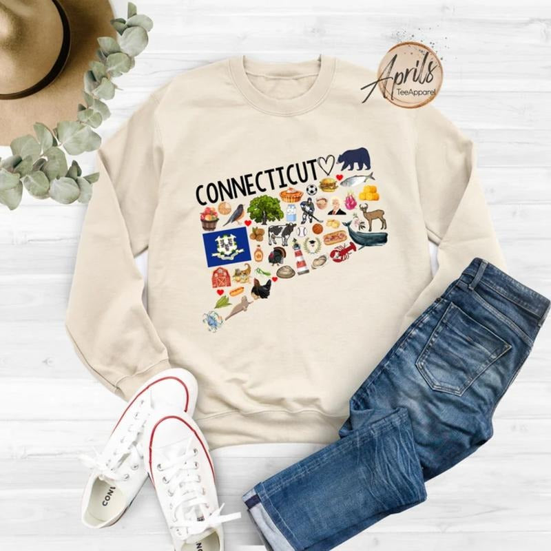 Connecticut Sweatshirt, Connecticut Hoodie, State Shirt Classic Fashion | HypeDripTees.com