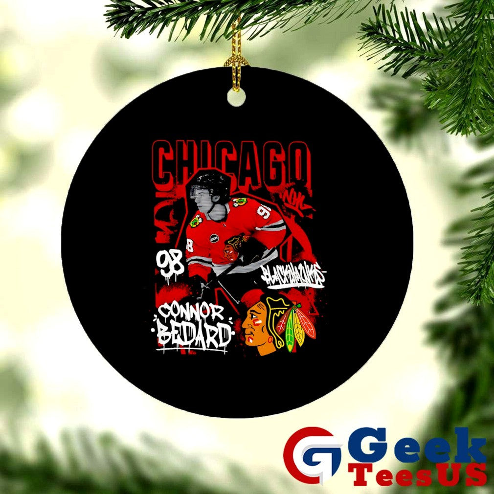 Connor Bedard player Chicago Blackhawks NHL photo shirt