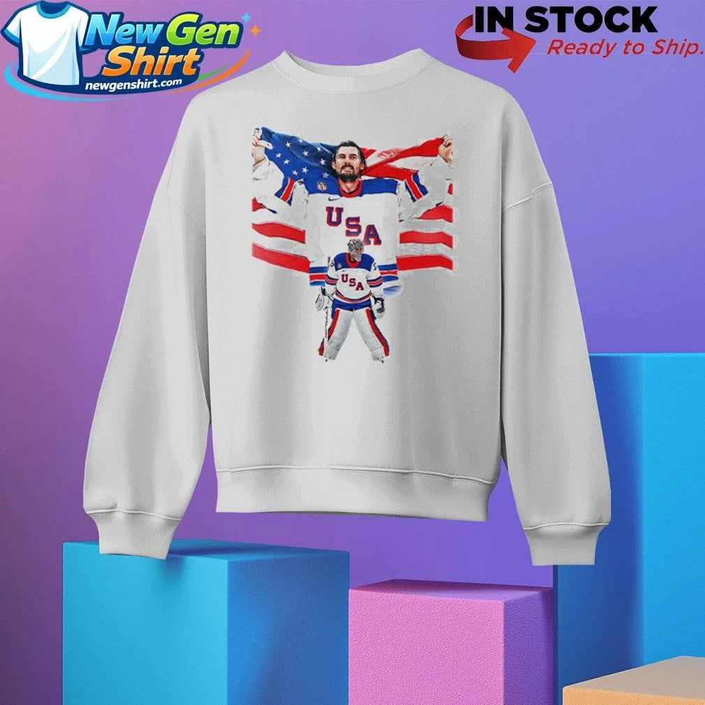 Connor Hellebuyck USA Hockey Champions Shirt