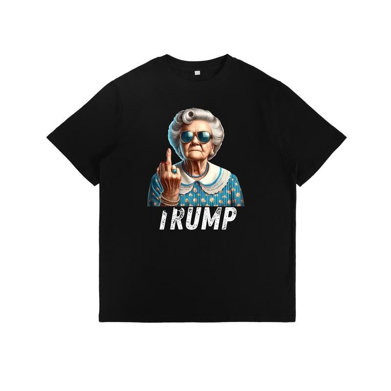 Controversial Statement T - Shirt with Elderly Figure and "TRUMP" Message Hoodie, Sweatshirt | HypeDripTees.com