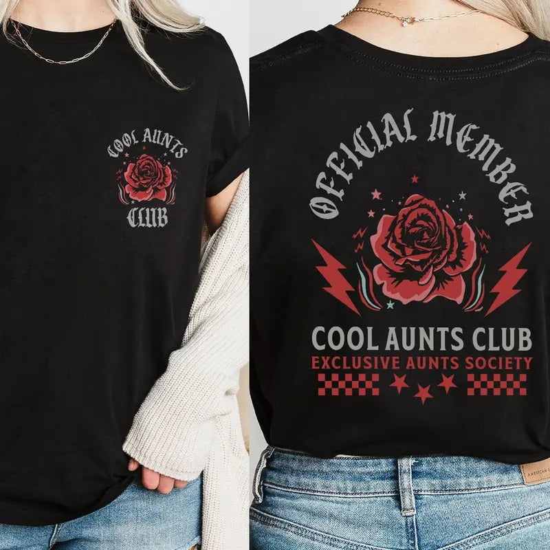Cool Aunts Club Aunt Shirt 2 Sides, Cool Aunt Shirt Cool Aunts Club Promoted To Aunt Cool Aunt Shirt Aunt Sweater Future...
