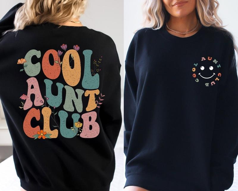 Cool Aunts Club Sweatshirt, Aunt Valentines Day Gift, Baby Announcement Sweater, Cool Aunt Sweatshirt, Aunt Birthday...
