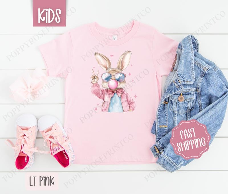Cool Bunny Kids Shirt - Easter Children's Tshirt - Cute Youth Tee Gildan Hoodie, Sweatshirt | HypeDripTees.com