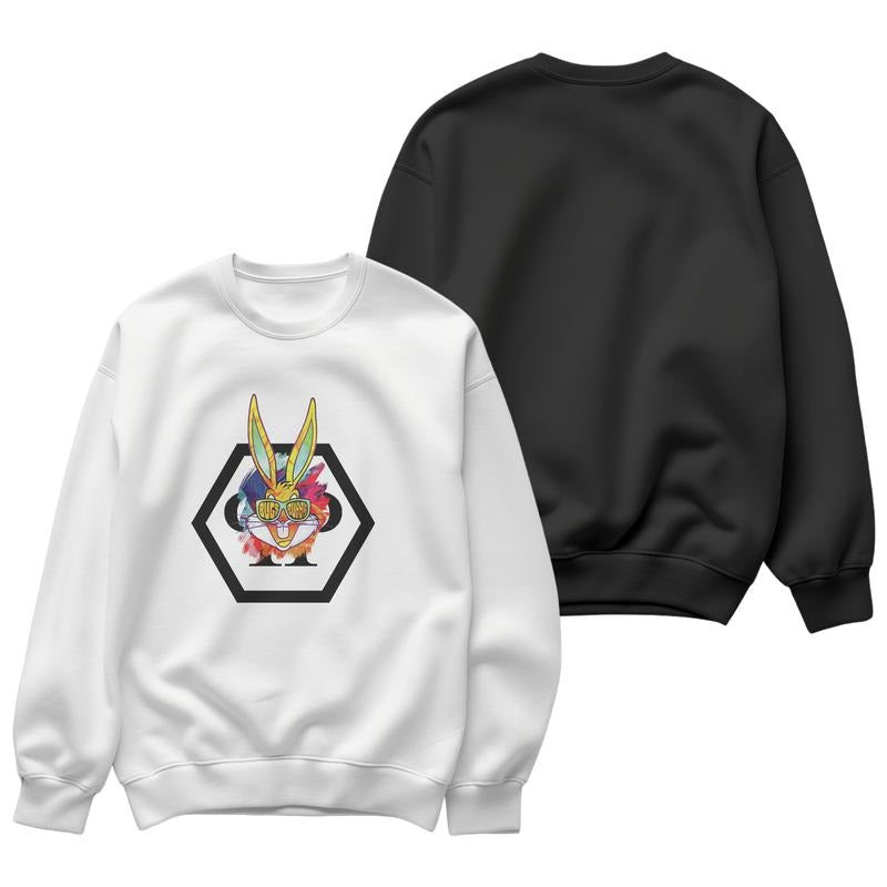 Cool Bunny Print Tee,Hoodie,Sweat Shirt: Rock the American Street Fashion Sweatshirt | HypeDripTees.com