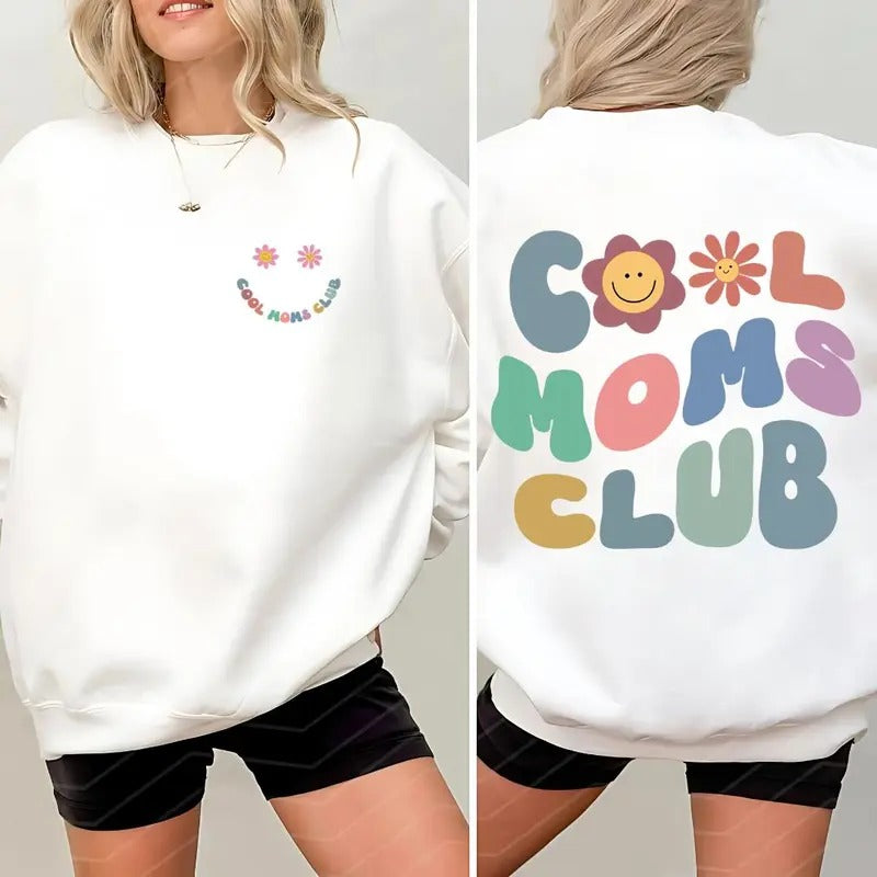 Cool Moms Club Shirt, Cool Mom T-shirt, Funny Mom Outfit, Best Mom Ever Tee, Mama Birthday Clothing Gift, Mothers Day...