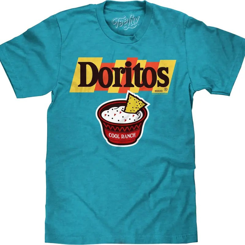 Cool Ranch Doritos Vintage Logo T-Shirt - Antique Sapphire Hoodie, Sweatshirt | HypeDripTees.com