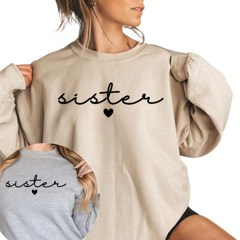 Cool Sisters Club, Sweatshirt Sister so cute, Sweatshirt for Women T-Shirts, Hoodie | HypeDripTees.com