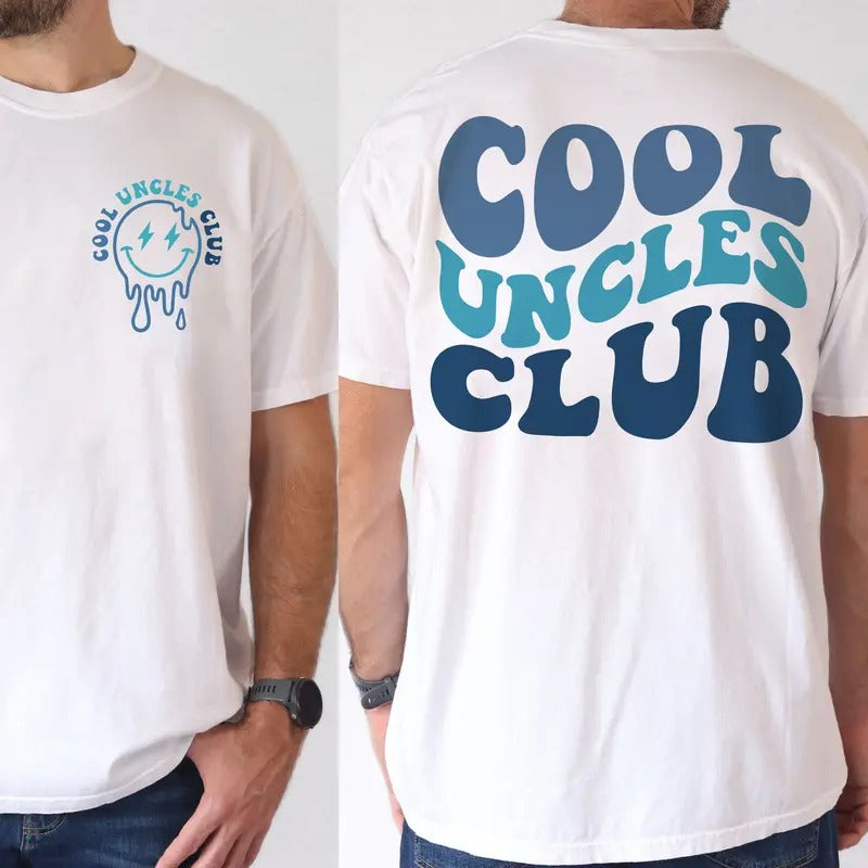 Cool Uncles Club Double Sides Shirt, Uncle Shirt, Pregnancy Announcement Shirt for Uncle, Cool Uncle Shirt for New Uncle,...
