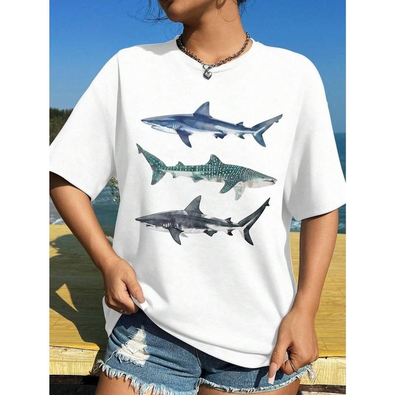 Cool and Wildlife - themed T - Shirt: Make a Splash with a Shark - centric Design Hoodie, Sweatshirt | HypeDripTees.com