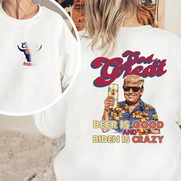 Coor Light Beer Is Good & BiDden is Crazy Shirt Summer Tee Hoodie, Sweatshirt | HypeDripTees.com