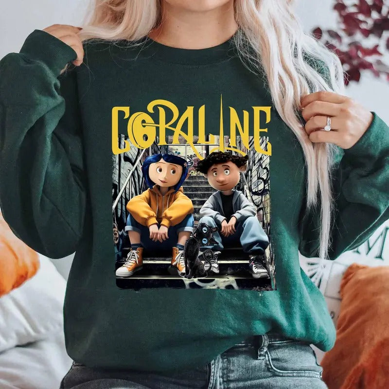 Cooraline Thug Life Halloween Shirt Cooraline Halloween Movie Shirt Cooraline Character Halloween Cartoon Shirt Cooraline...