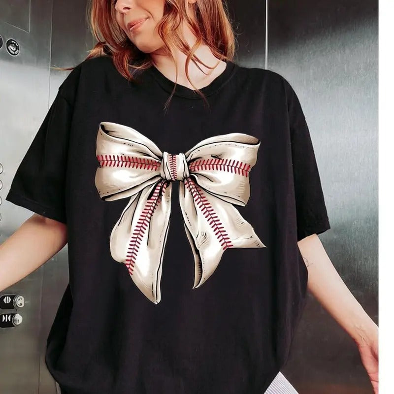 Coquette Baseball T-shirt,Baseball Mom Gift, Softball Lover Shirt,Baseball Game Day Hoodie, Sweatshirt | HypeDripTees.com