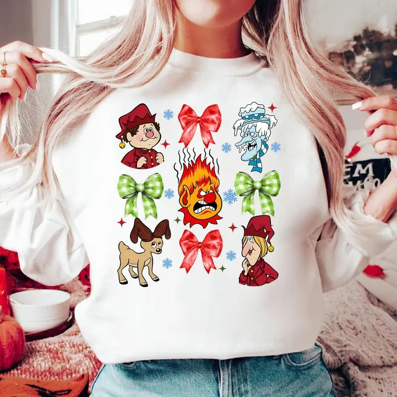 Coquette Bow The Year Without A Santa Claus Shirt Funny Christmas Shirt Christmas Cartoon Shirt Christmas Character Shirt...