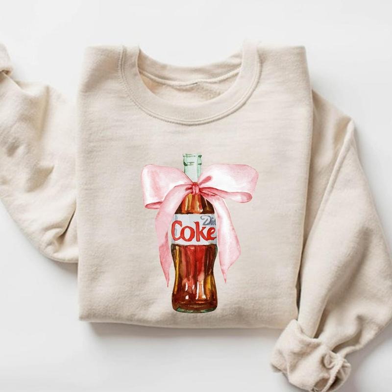 Coquette Coke Zero Sweatshirt, Diet Coke Bow Crewneck, Diet Coke Lover Sweater, Funny Coke Shirt, Y2k Crewneck Hoodie