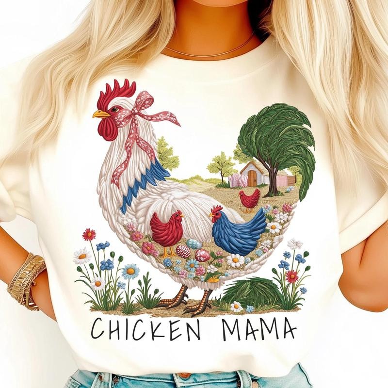 Coquette Farm Life Chicken Mama Shirt, Mama Bow Shirt, Country Mom Tee, Rooster Lover Shirt, Spring Eggs Tshirt Hoodie,...