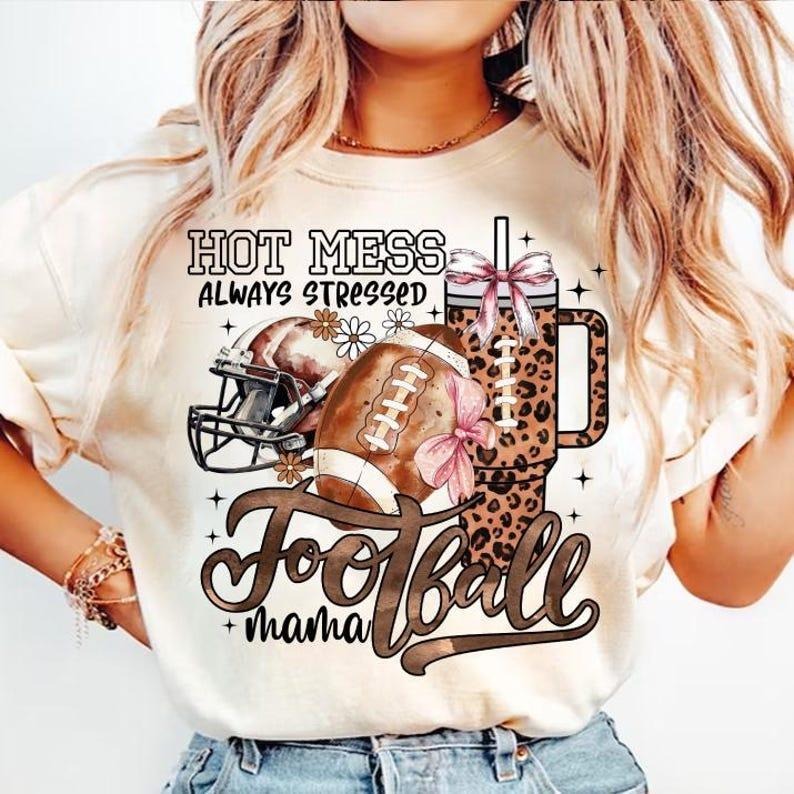 Coquette Football Mama tshirt, tshirt Game Day, Fall Football Mom T-Shirt Hoodie, Sweatshirt | HypeDripTees.com