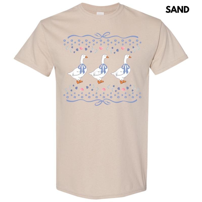 Coquette Geese Gildan Short Sleeve T-Shirt Hoodie, Sweatshirt | HypeDripTees.com