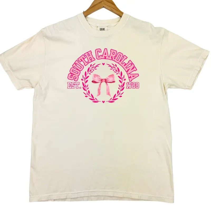 Coquette STATES Ivory Comfort Colors T-Shirt Hoodie, Sweatshirt | HypeDripTees.com