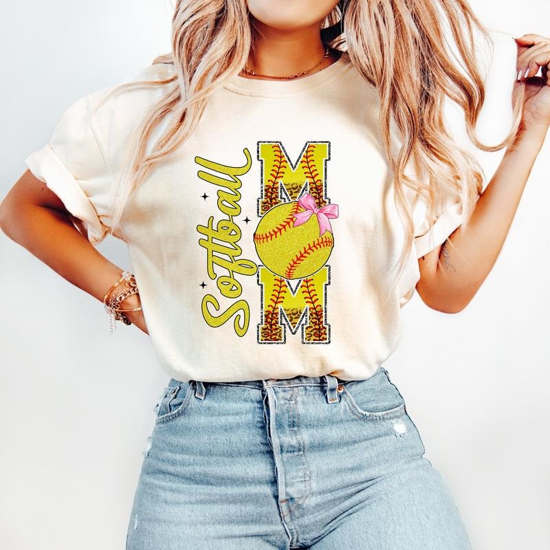 Coquette Softball Mom T-Shirt, Softball T-Shirt, Sports T-Shirt, Softball Mama T-Shirt Hoodie, Sweatshirt | HypeDripTees.com