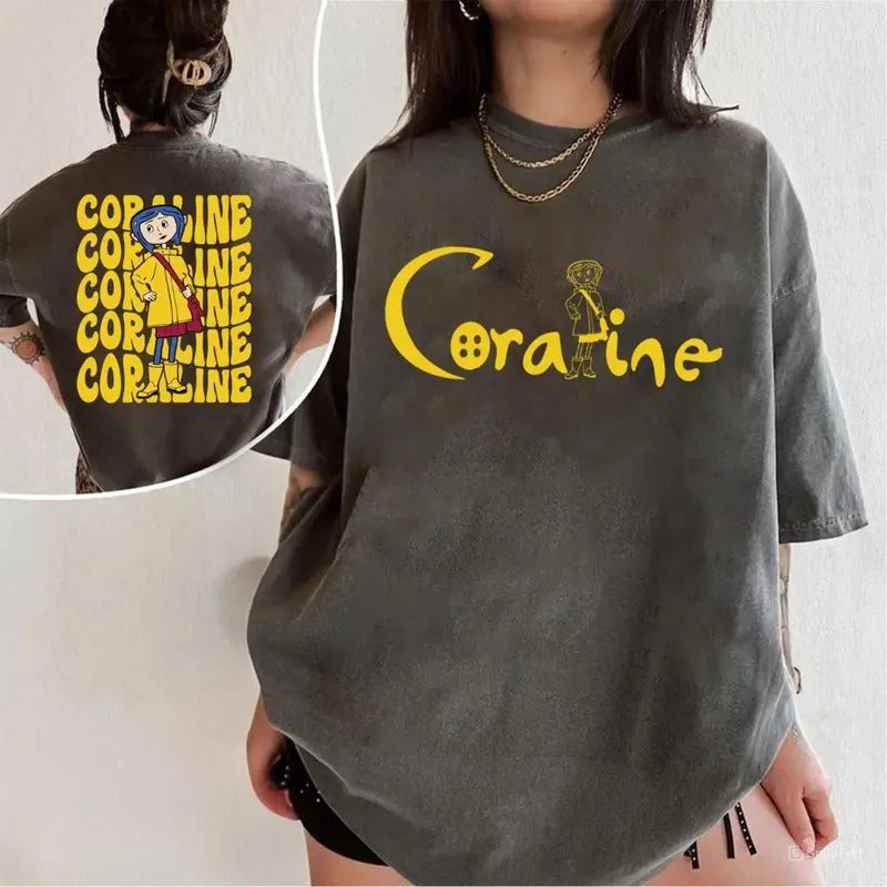 Coraline Cartoon 2sides Sweatshirt, other mother Coraline T-Shirt, wybie, other world sweatshirt, Best For Coraline...