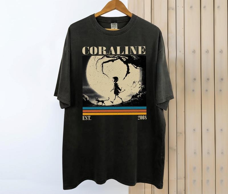 Coraline Comfort colors Shirt, Movie Shirt, Tv series Tee Cotton Fabric Hoodie, Sweatshirt | HypeDripTees.com