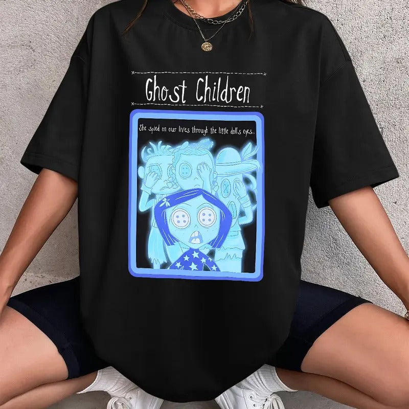 Coraline Ghost Children Sweatshirt, Coraline Horror Movies, Coraline Sweatshirt Hoodie, Halloween Movies, Christmas Gifts...