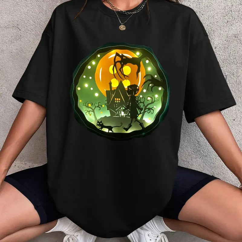 Coraline Moon Button Shirt, Horror Coraline movies, Horror Character Shirt, Halloween Crewneck Sweatshirt Hoodie