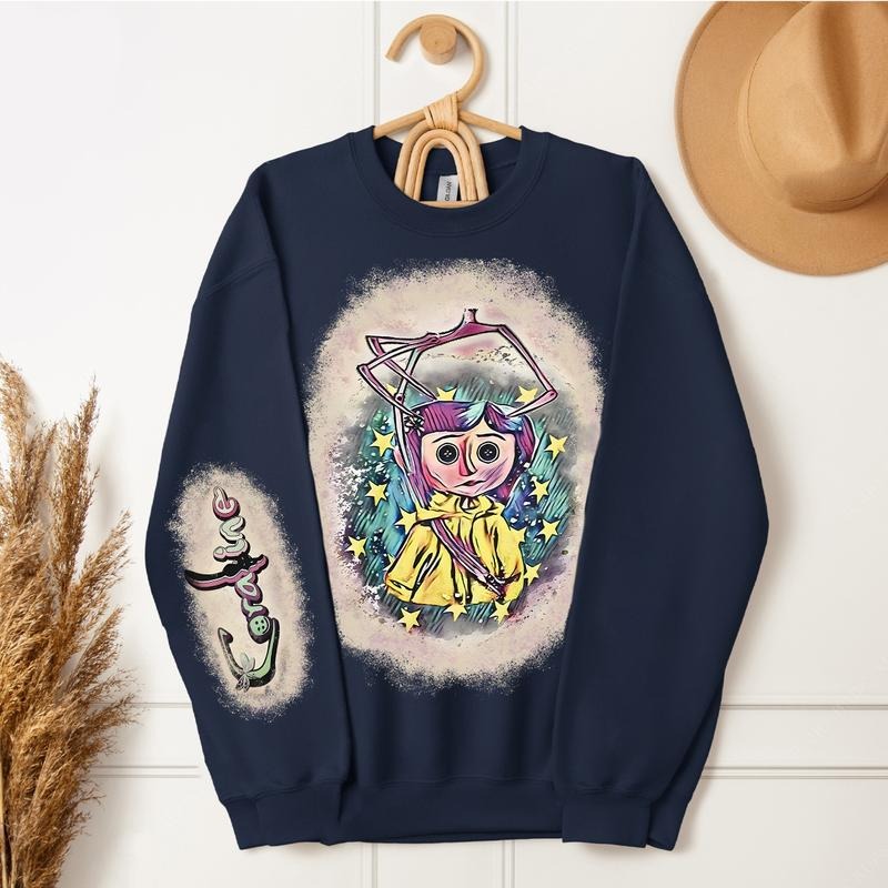 Coraline Movie Hoodie, Funny Shirt 2024, Coraline Movie Vintage Retro HorrorT-Shirt, Coraline Sweatshirt | HypeDripTees.com