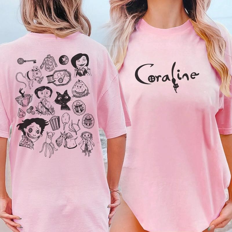 Coraline movie Button eyes car key Shirt, Wybie her friend Dreaming of Coraline Sweatshirt, Coraline Welcome Home...