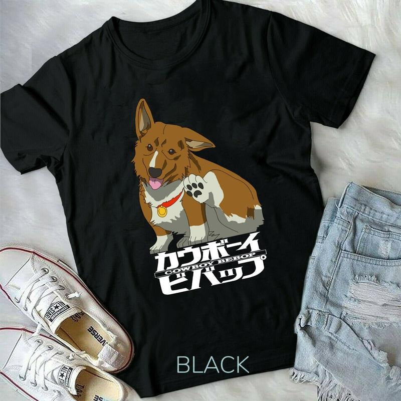 Corgi Ein Cowboy Bebop T-Shirt S-4XL, Cowboy Bebop Anime,new unisex T-Shirt S-4XL Hoodie, Sweatshirt | HypeDripTees.com