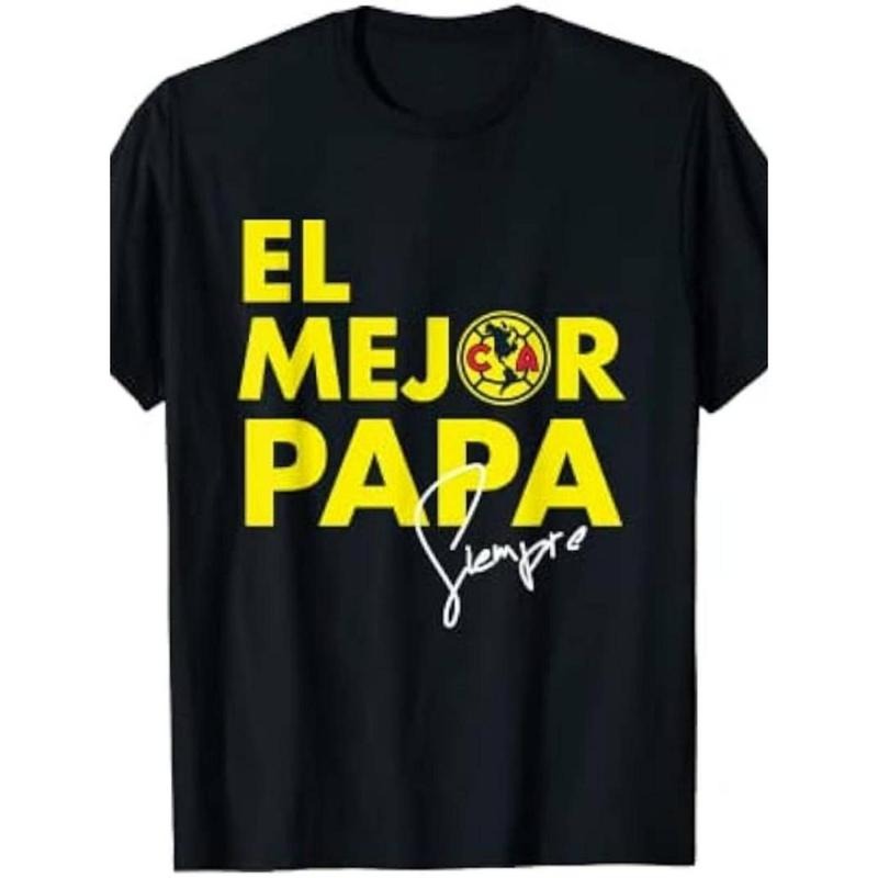 Cotton Club America "El Mejor Papa" Men's T-Shirt - 100% Cotton, Casual Crew Neck Hoodie, Sweatshirt | HypeDripTees.com