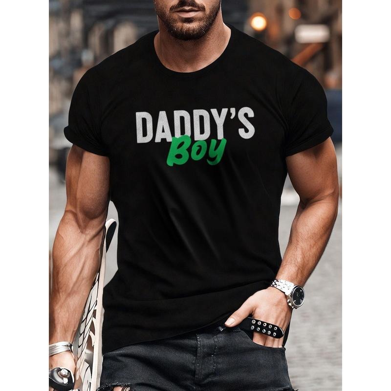 [Cotton Graphic Crew Neck Tee] 100% Cotton Daddy's Graphic Crew Neck T-shirt for Men - Comfortable Regular Fit with...