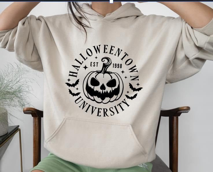 Cotton Halloween Town Crewneck Sweatshirt T-Shirts, Hoodie | HypeDripTees.com