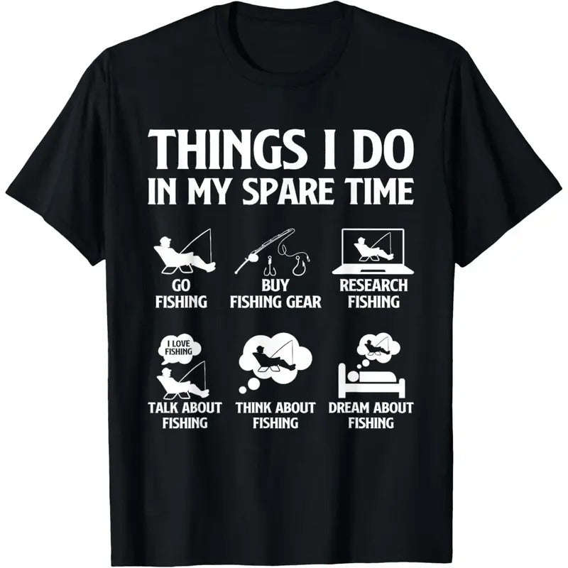Cotton Short Sleeve Fishing enthusiast fashion T-shirt