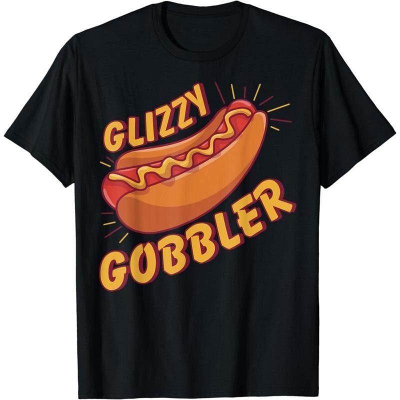 Cotton Short Sleeve Glizzy Gobbler T-Shirt for Men Women Comfy Menswear Hoodie, Sweatshirt | HypeDripTees.com