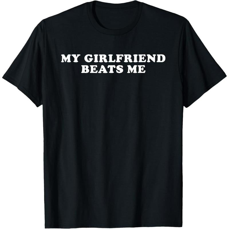 Cotton Short Sleeve My Girlfriend Beats Me Funny T-Shirt for Men Women style 02 Hoodie, Sweatshirt | HypeDripTees.com